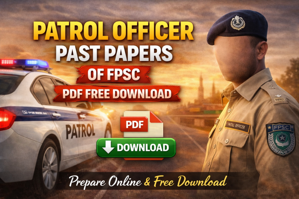 Separation Paper Fpc Patrol Officer Past Papers Of FPSC Pdf Free Download - ILM KEY